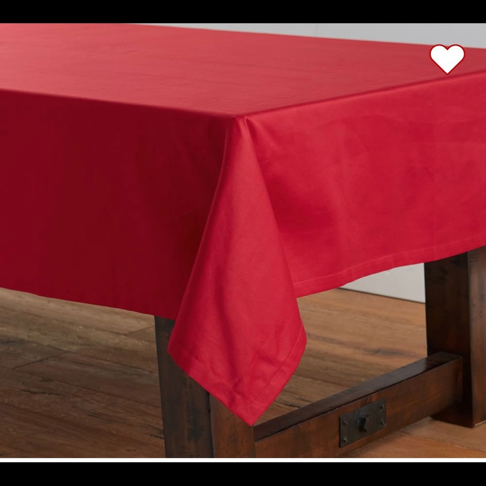 Pottery Barn Red Cotton Caterer's Table Cloth